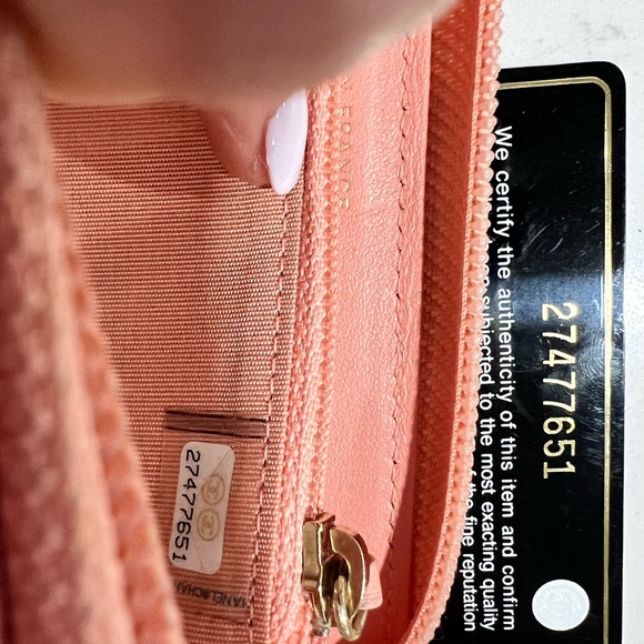 Chanel caviar quilted boy zip around wallet in pink - Picture 3 of 10